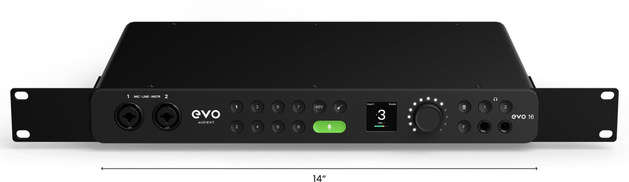 Audient EVO 16 24-In 24-Out USB Audio Interface w/ 2 Instrument Cables