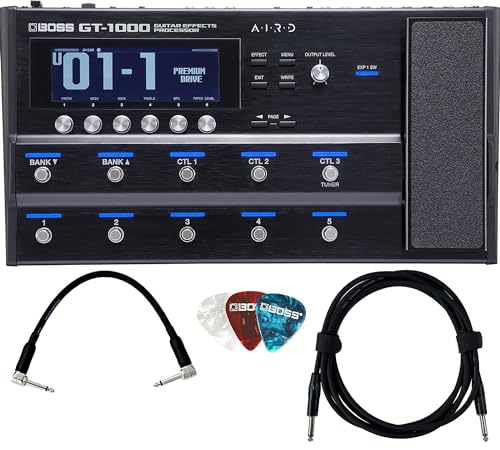 Boss GT-1000 Guitar Effects Processor w/ Instrument Cables