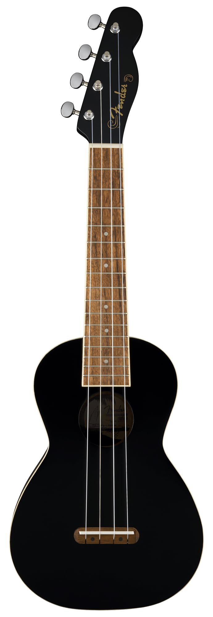 Fender Monterey Concert Ukulele - Black w/ Gig Bag