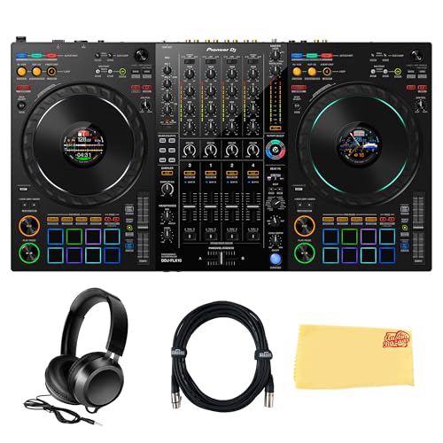 Pioneer DJ DDJ-FLX10 4-Channel Professional DJ Controller - Black w/ Headphones