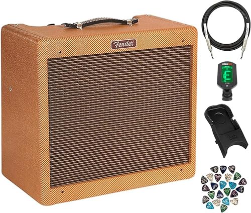 Fender Blues Junior Guitar Combo Amplifier - Lacquered Tweed w/ Fender Amperstand Guitar Cradle