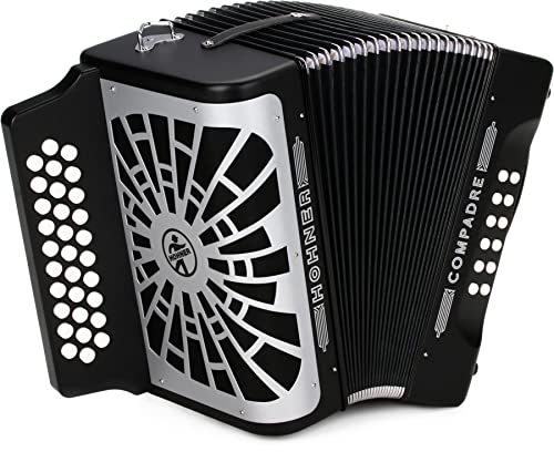 Hohner Compadre GCF 3-Row Diatonic Accordion - Black