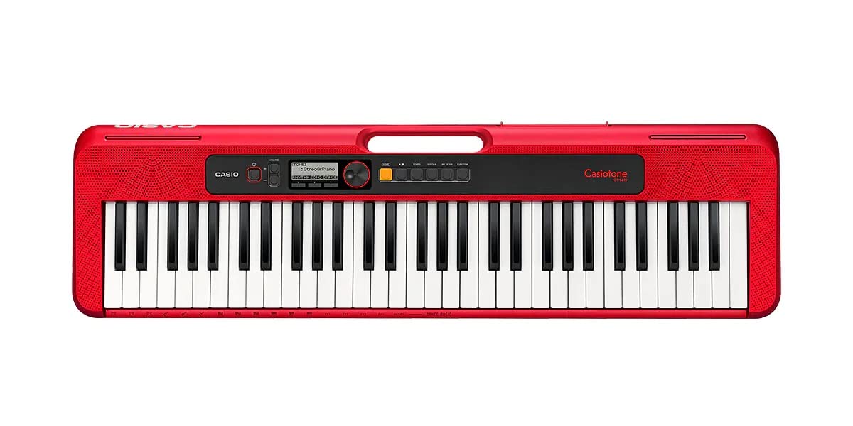 Casio CT-S200 Casiotone 61-Key Keyboard - Red w/ Adjustable Stand