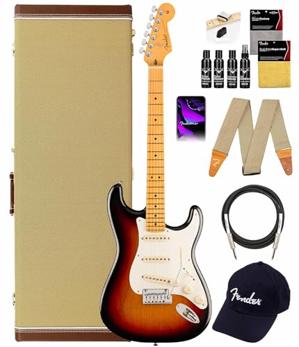 Fender American Ultra Luxe Vintage '50s Stratocaster - 3-Color Sunburst w/ Guitar Cleaning Kit