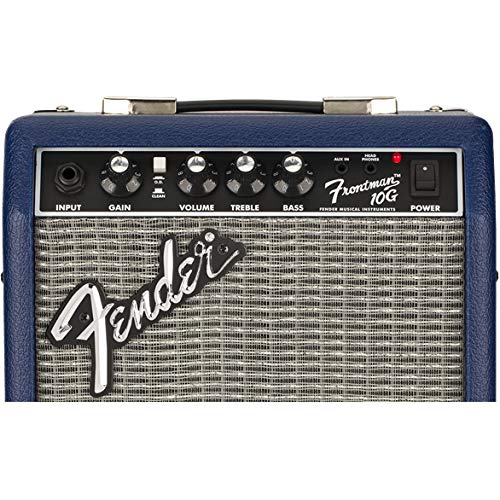 Fender Frontman 10G Guitar Combo Amplifier - Midnight Blue w/ Instrument Cable