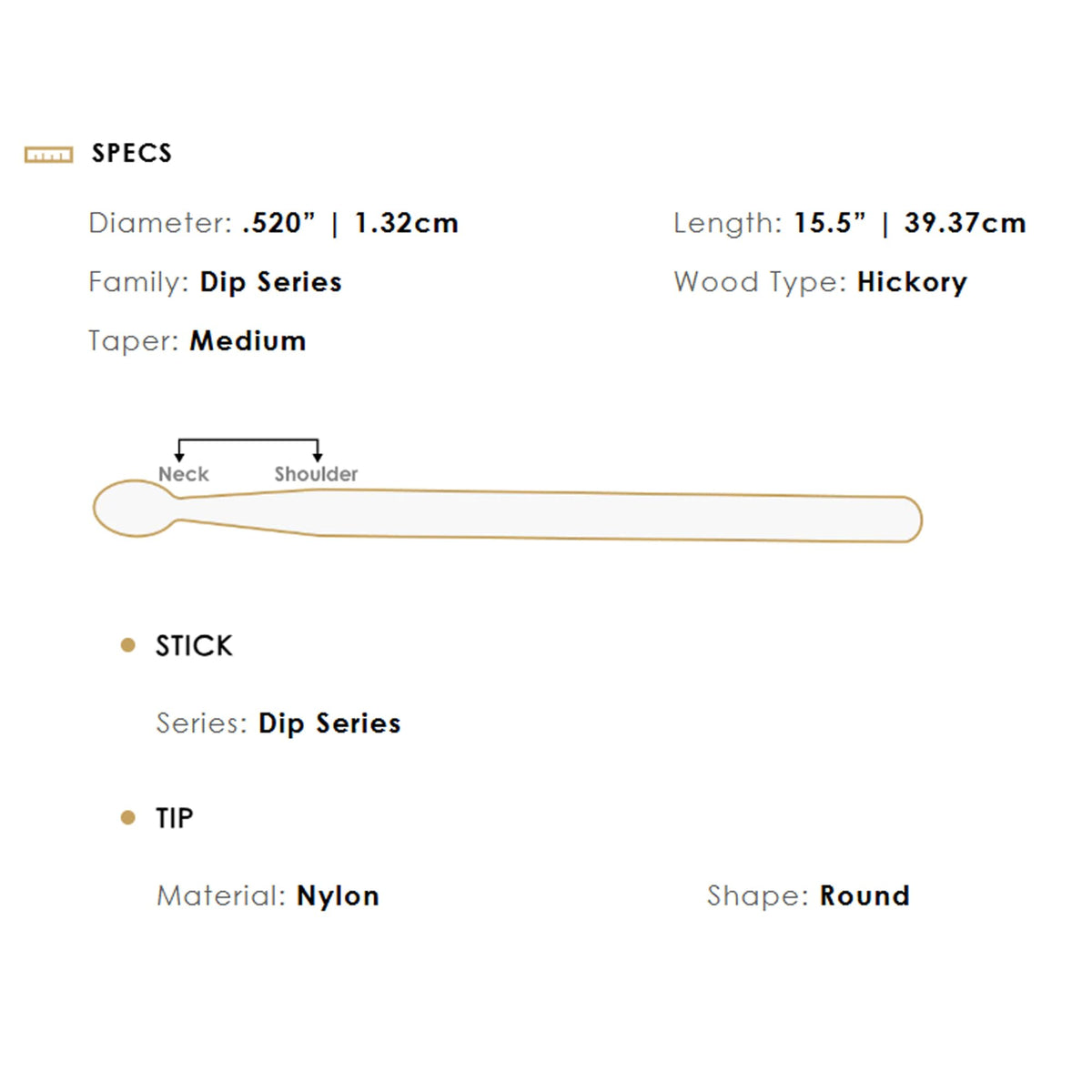 Zildjian 7A DIP Nylon Tip Drumsticks - 12 Pack