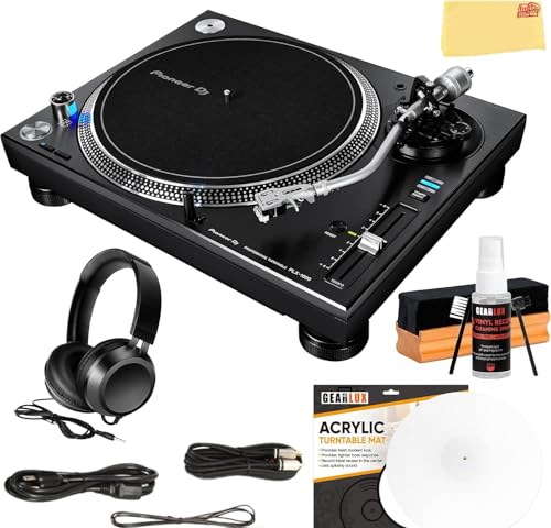 Pioneer DJ PLX-1000 Professional Direct Drive Turntable - Black w/ Headphones