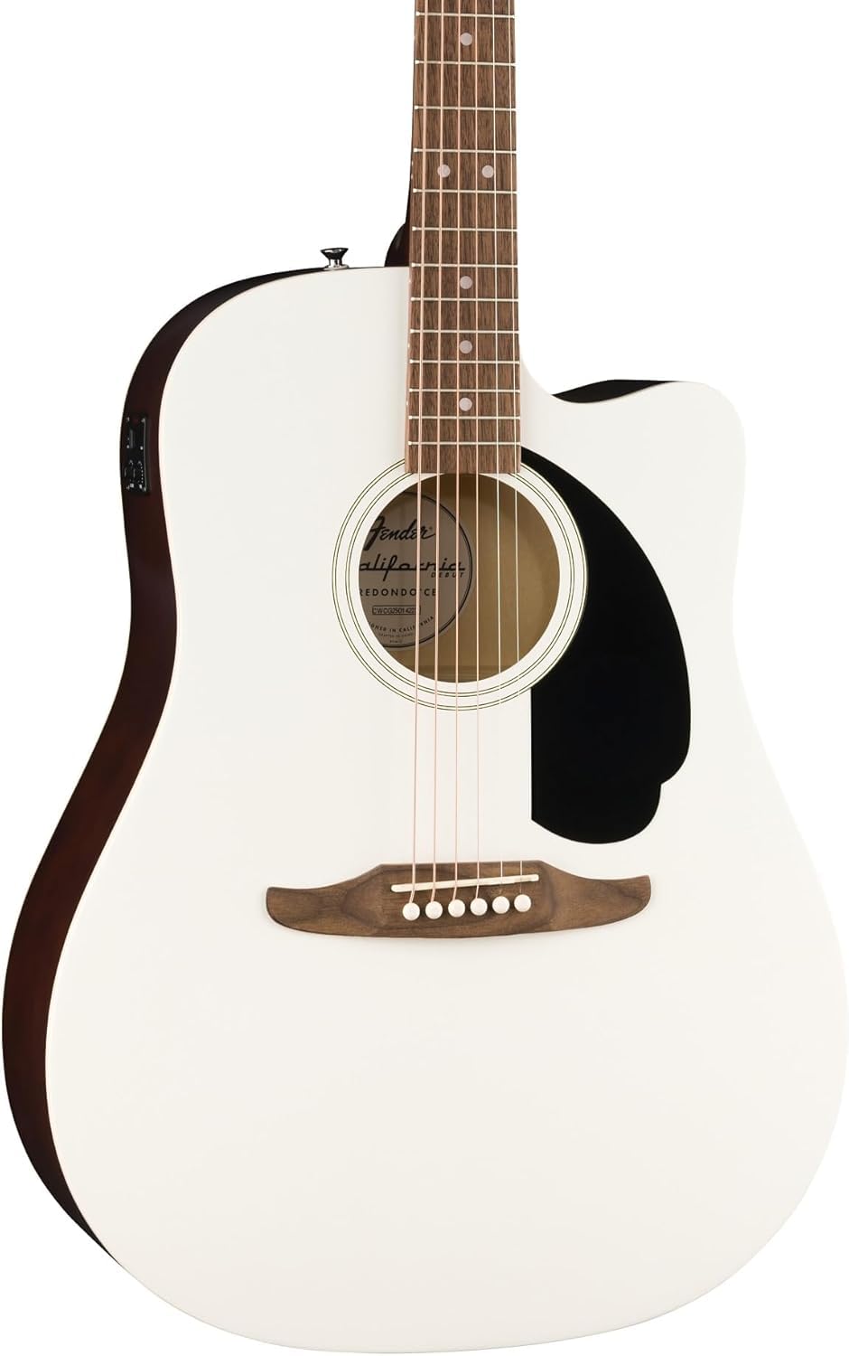 Fender California Redondo CE Dreadnought Acoustic-Electric Guitar - White