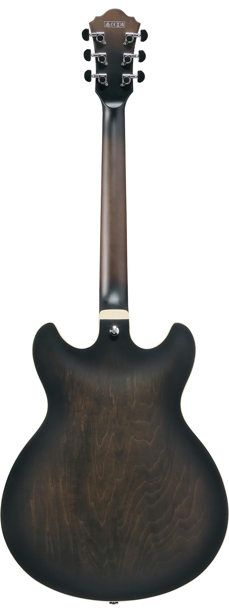 Ibanez AS53 AS Artcore Hollow Body Electric Guitar - Transparent Black Flat w/ Amplifier