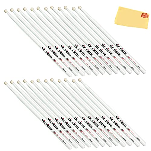 Vic Firth Corpsmaster Signature Snare Ralph Hardimon Drumsticks - 12 Pack w/ Polishing Cloth