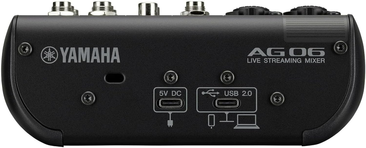 Yamaha AG06MK2 6-Channel Live Streaming Loopback Audio USB Mixer - Black