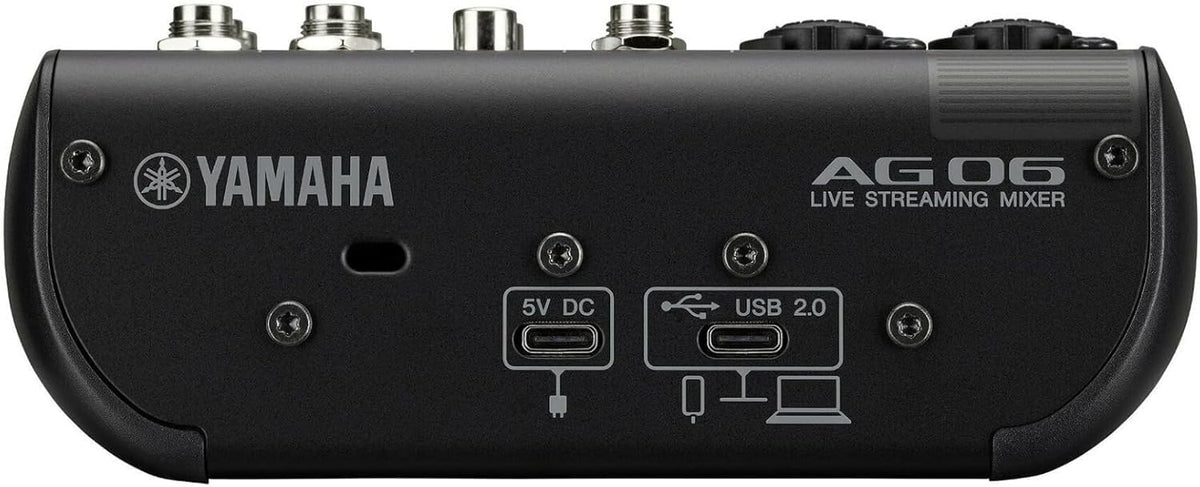 Yamaha AG06MK2 6-Channel Live Streaming Loopback Audio USB Mixer - Black