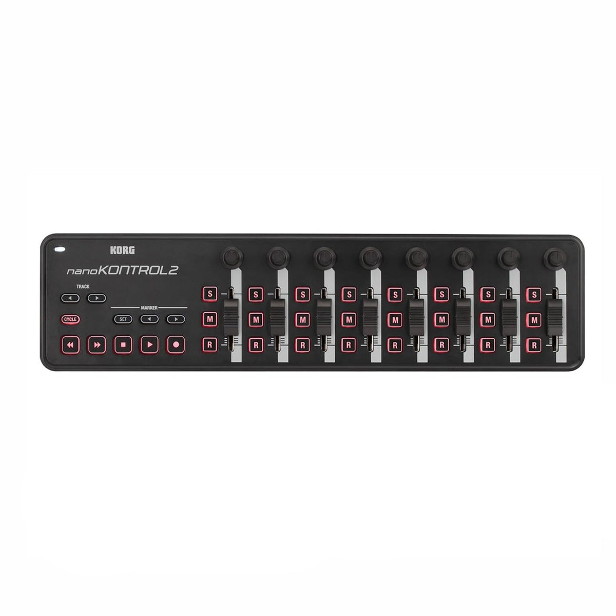Korg nanoKONTROL2 Slim-Line USB Controller - Black w/ Headphones