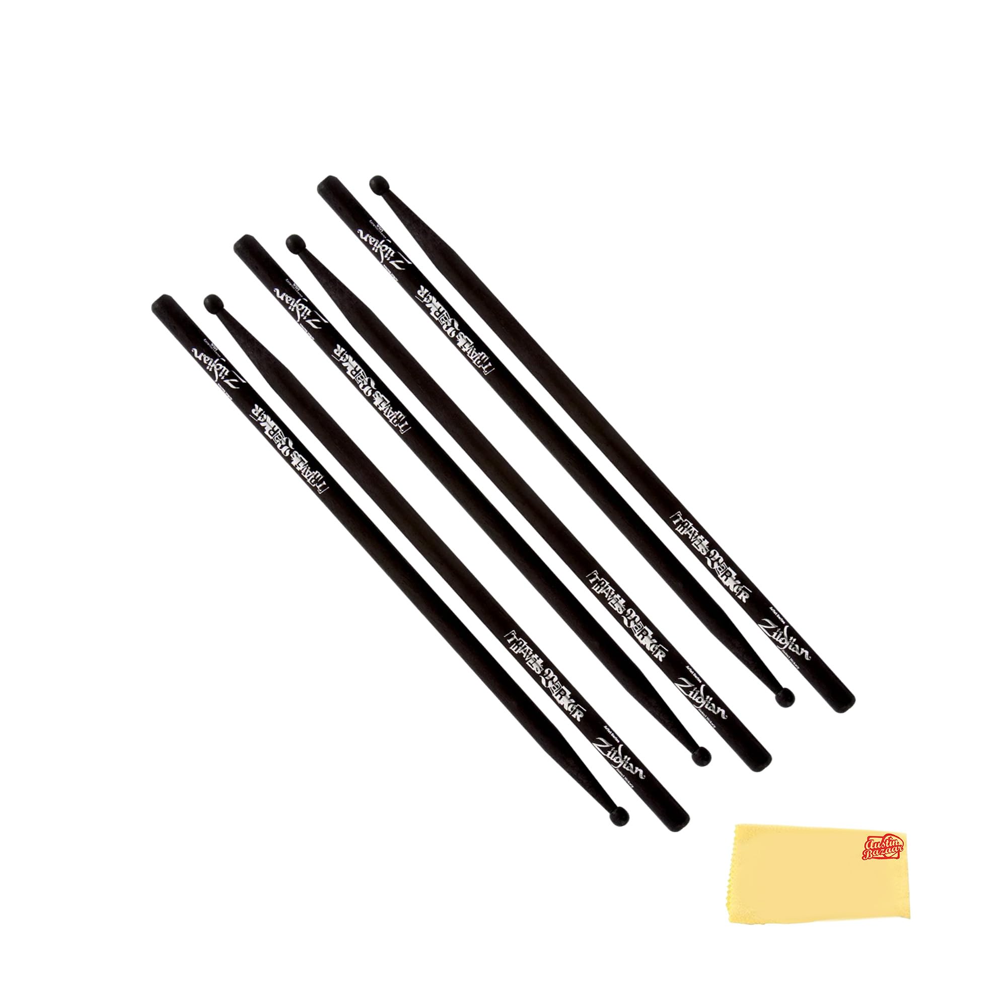 Zildjian ZASTBLK Travis Barker Black Artist Series Drumsticks - 3 Pack