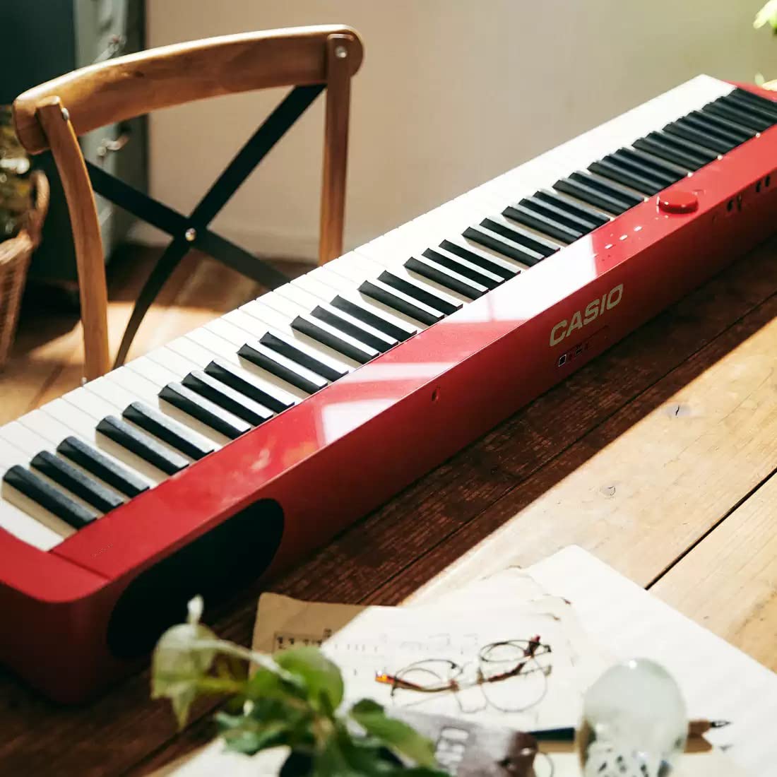 Casio PX-S1100 Privia Slim Digital Piano - Red w/ CS-68 Stand