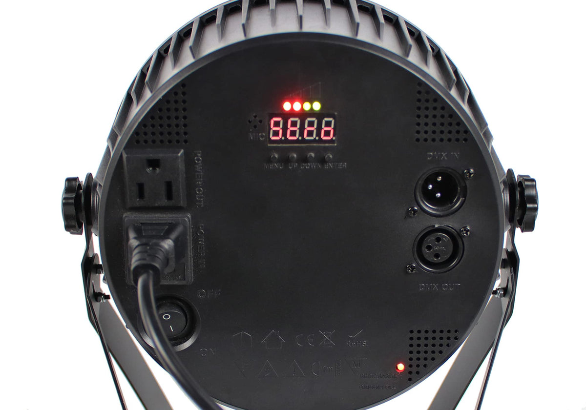 Gearlux 24PCS 30-Watt RGB Battery LED Par Stage Light with Built- in 2.4G Wireless DMX Signal Receiver