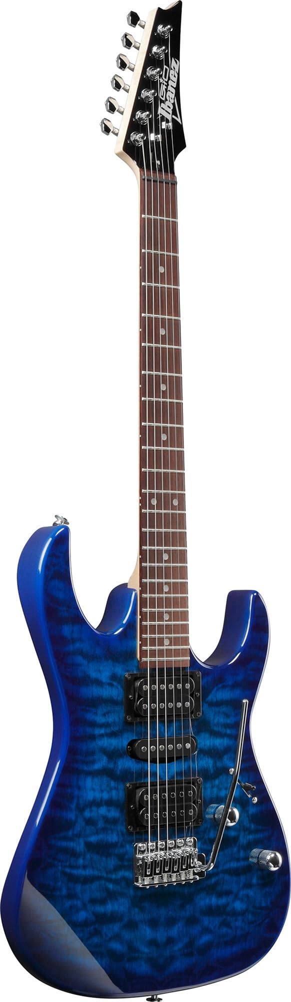 Ibanez GRX70QA RG Gio Electric Guitar - Transparent Blue Burst w/ Gig Bag