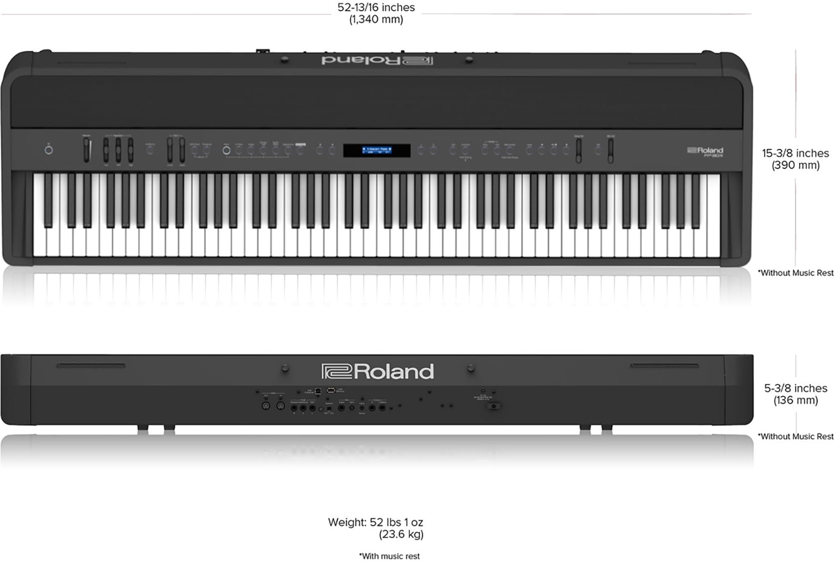 Roland FP-90X 88-Key Digital Piano - White w/ Sustain Pedal