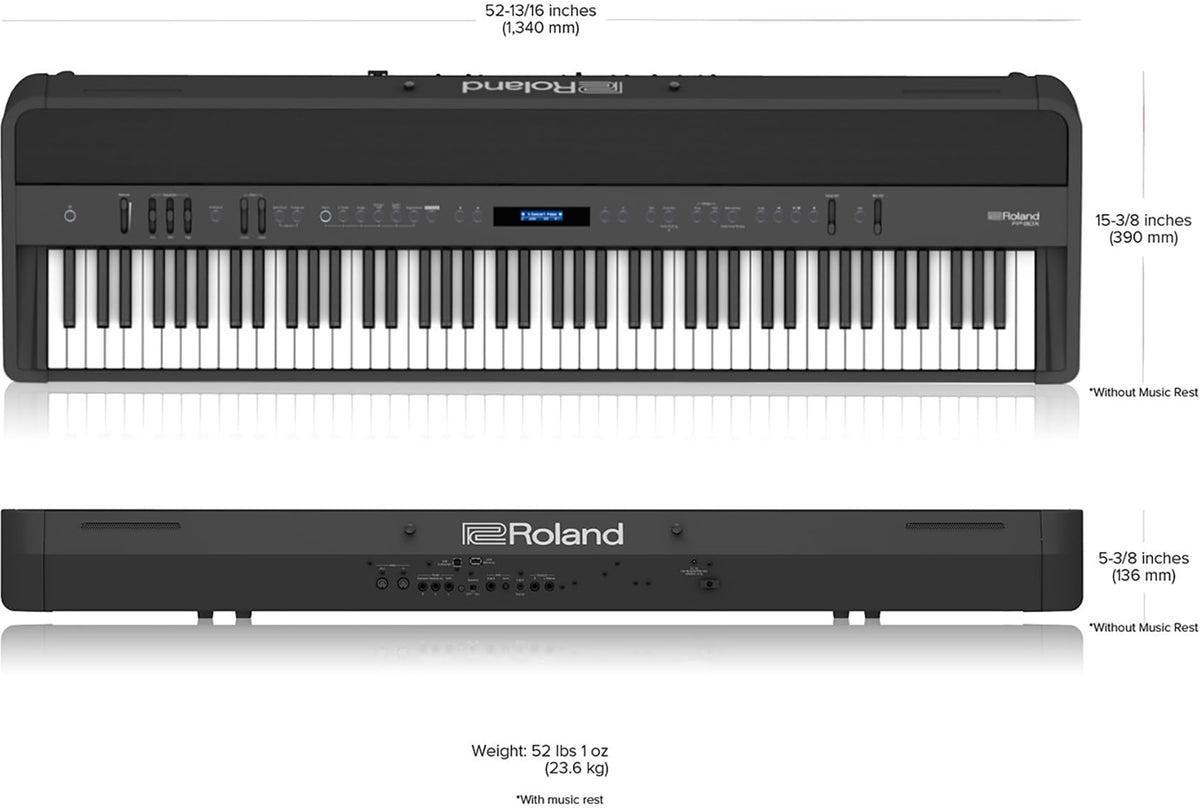 Roland FP-90X 88-Key Digital Piano - White w/ Sustain Pedal