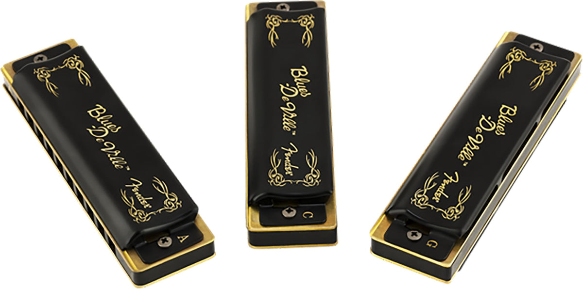 Fender Blues DeVille Harmonica 3 Pack w/ Austin Bazaar Instructional Manual