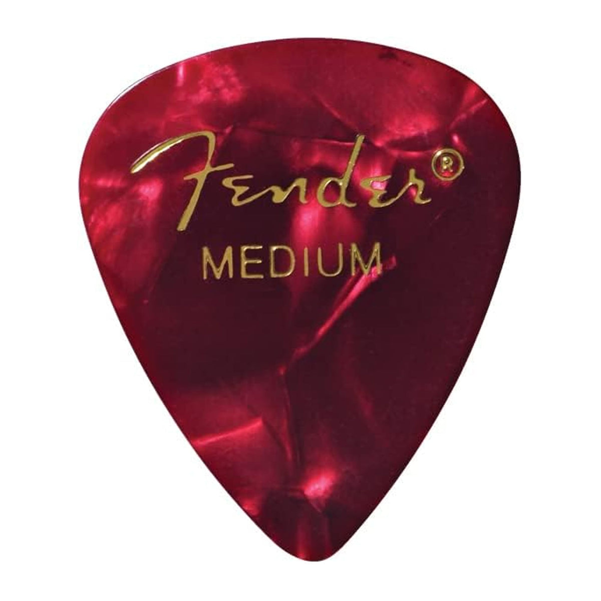 Fender Premium Celluloid 351 Shape Picks, Medium, Red Moto - 12 Pack