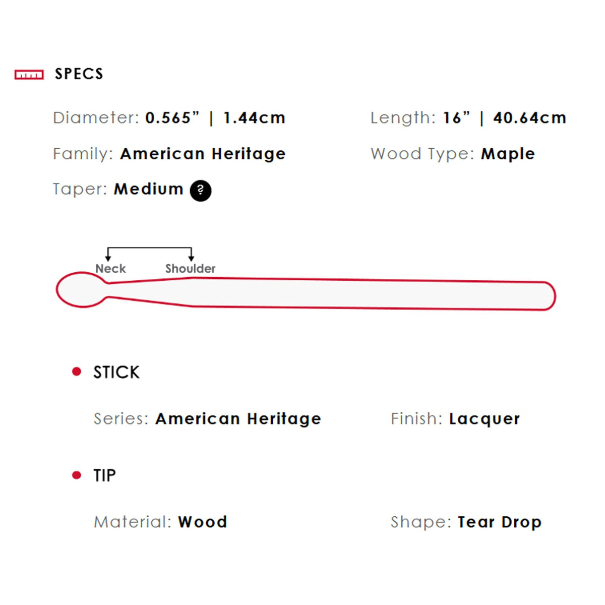 Vic Firth American Heritage 5A Wood Tip Drumsticks - 3 Pack