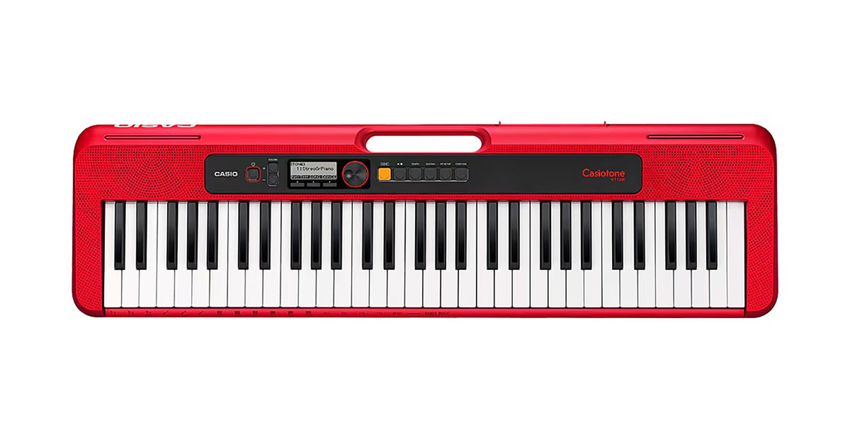 Casio CT-S200 Casiotone 61-Key Keyboard - Red w/ Headphones