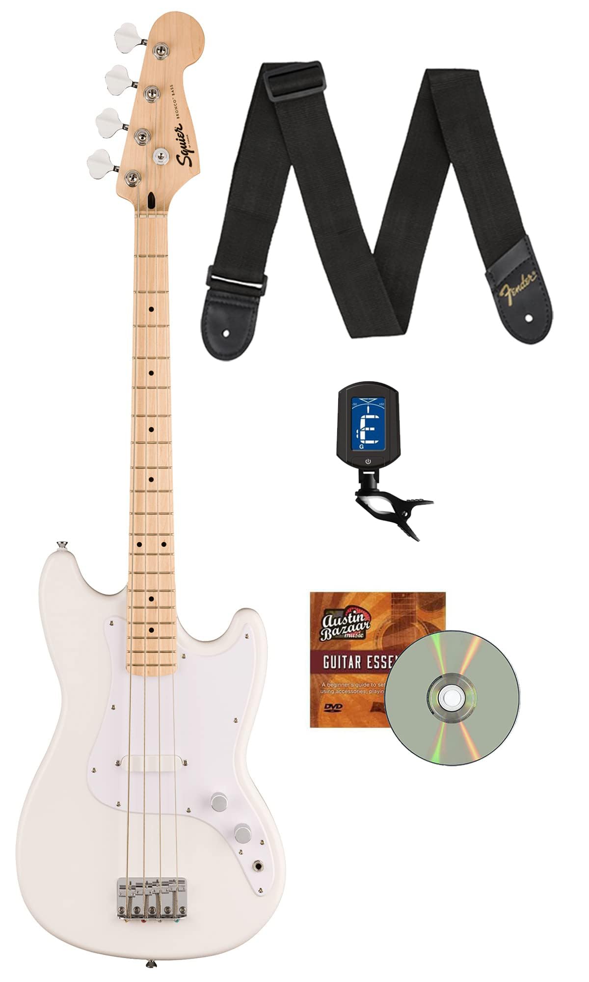 Fender Squier Sonic Bronco Bass - Arctic White w/ Tuner