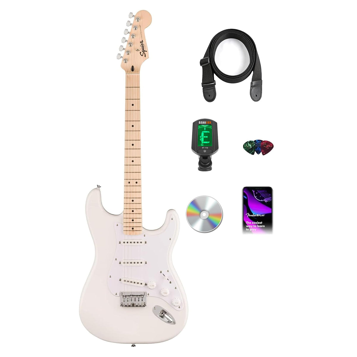 Fender Squier Sonic Stratocaster HT - Arctic White w/ Tuner
