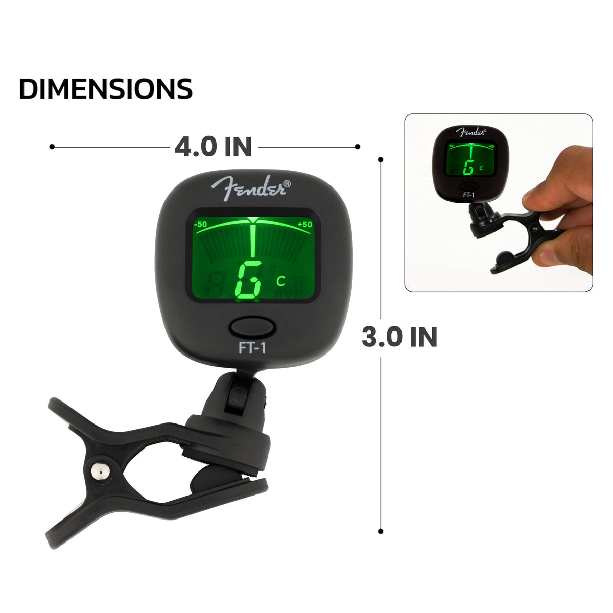Fender FT-1 Professional Clip-On Chromatic Guitar Tuner