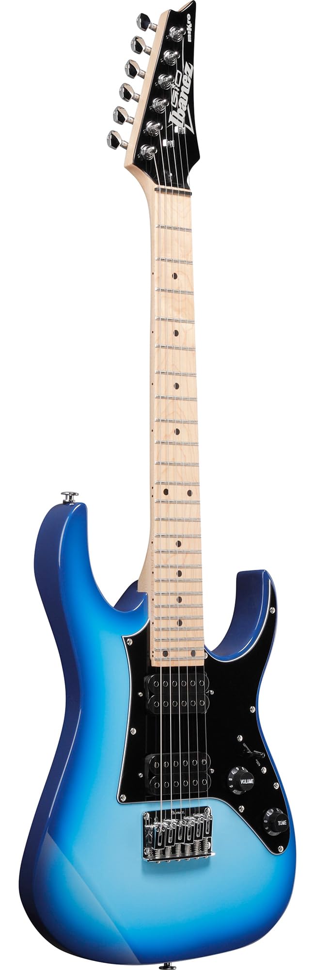 Ibanez GRGM21M RG Gio miKro Short-Scale Electric Guitar - Blue Burst w/ Amplifier