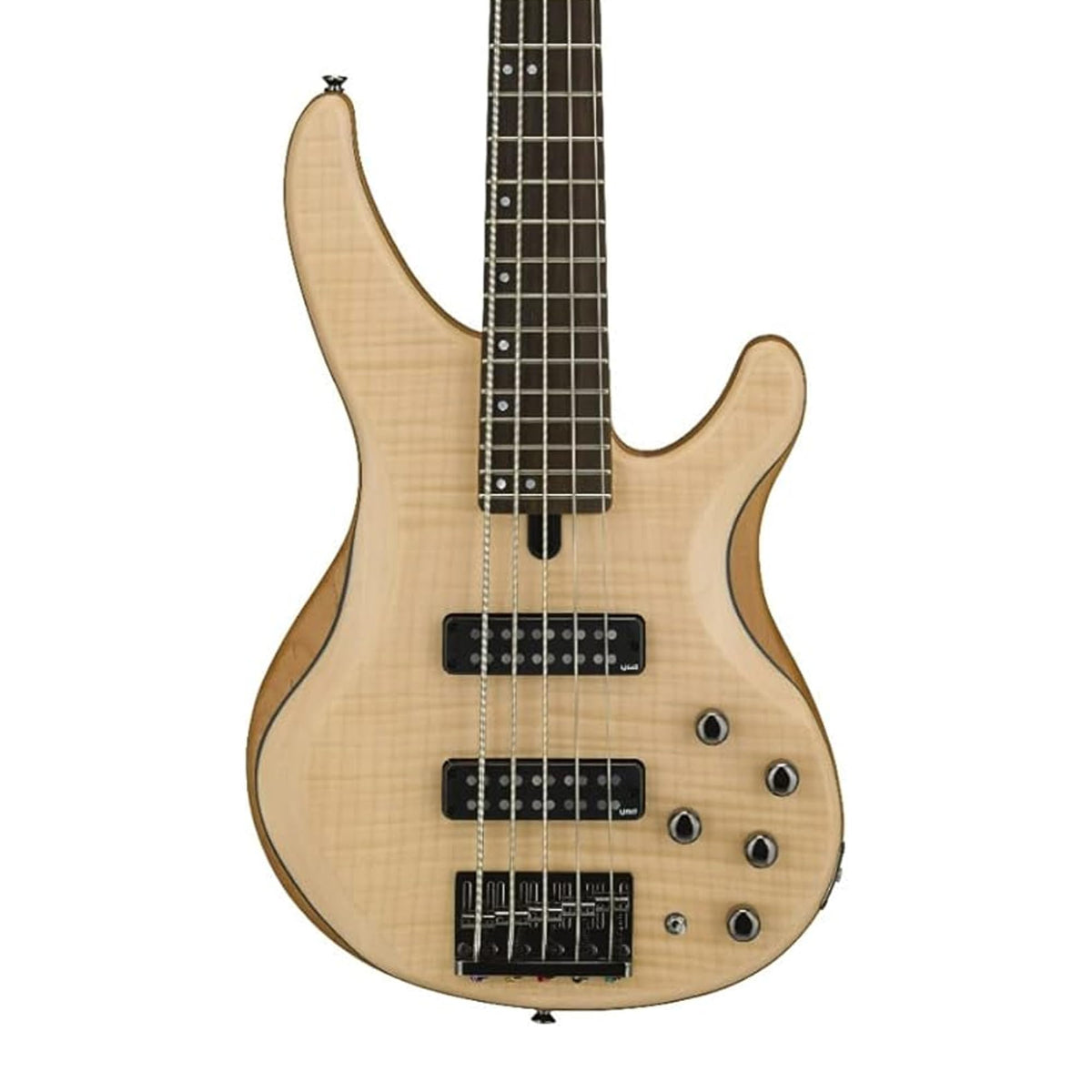 Yamaha TRBX605 5-String Flamed Maple Bass Guitar - Natural Satin