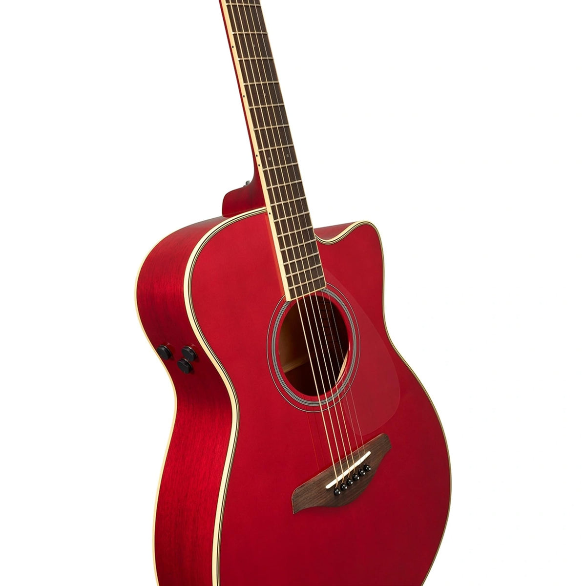 Yamaha FSC-TA TransAcoustic Concert Cutaway Acoustic-Electric Guitar - Ruby Red