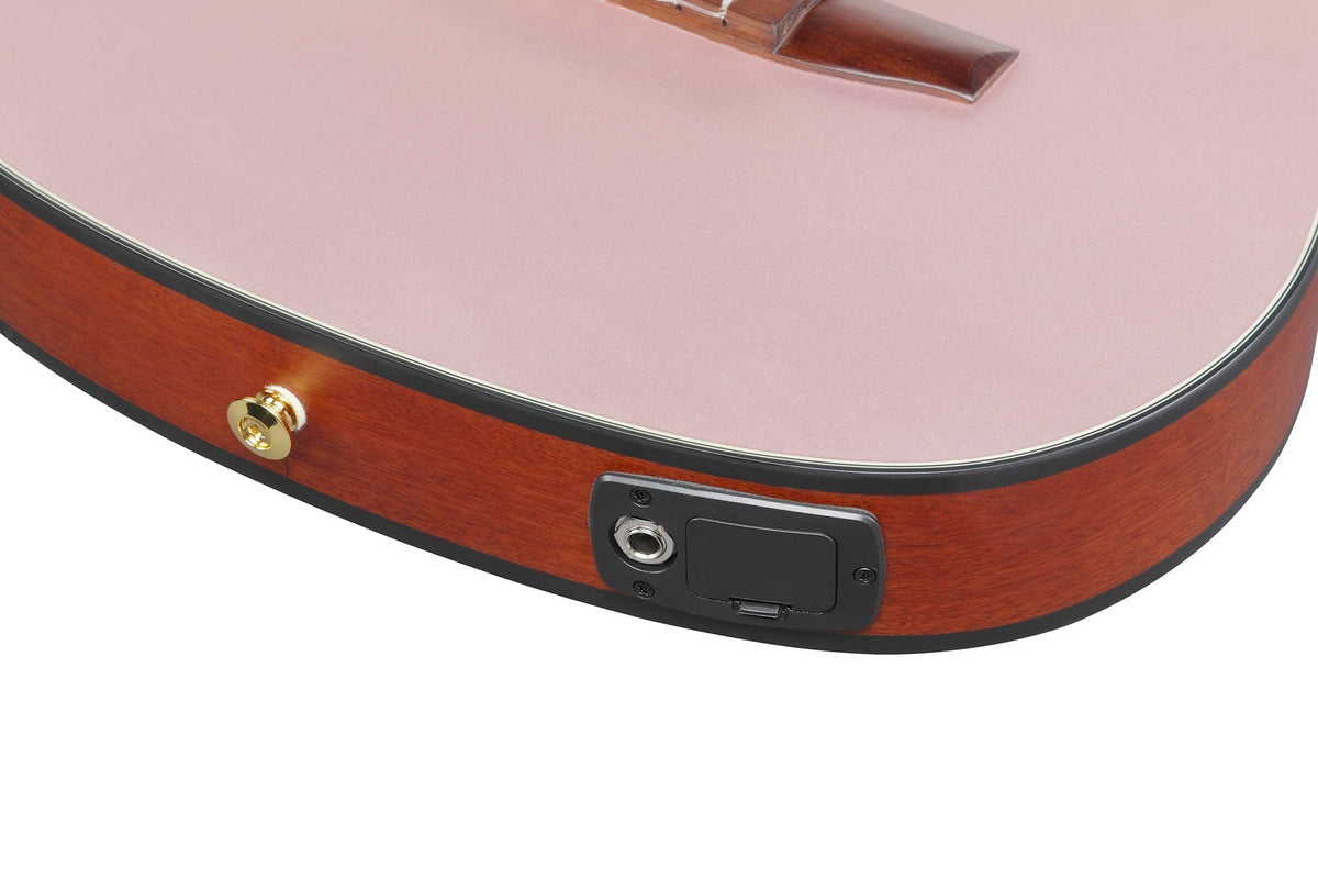 Ibanez FRH10N FRH Nylon String Acoustic-Electric Guitar - Rose Gold Metallic Flat w/ Case