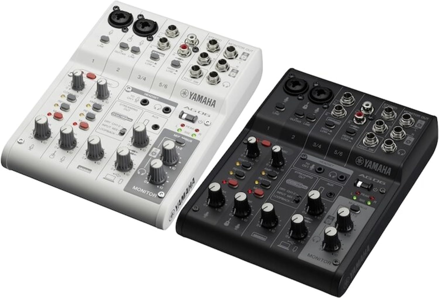 Yamaha AG06MK2 6-Channel Live Streaming Loopback Audio USB Mixer - Black