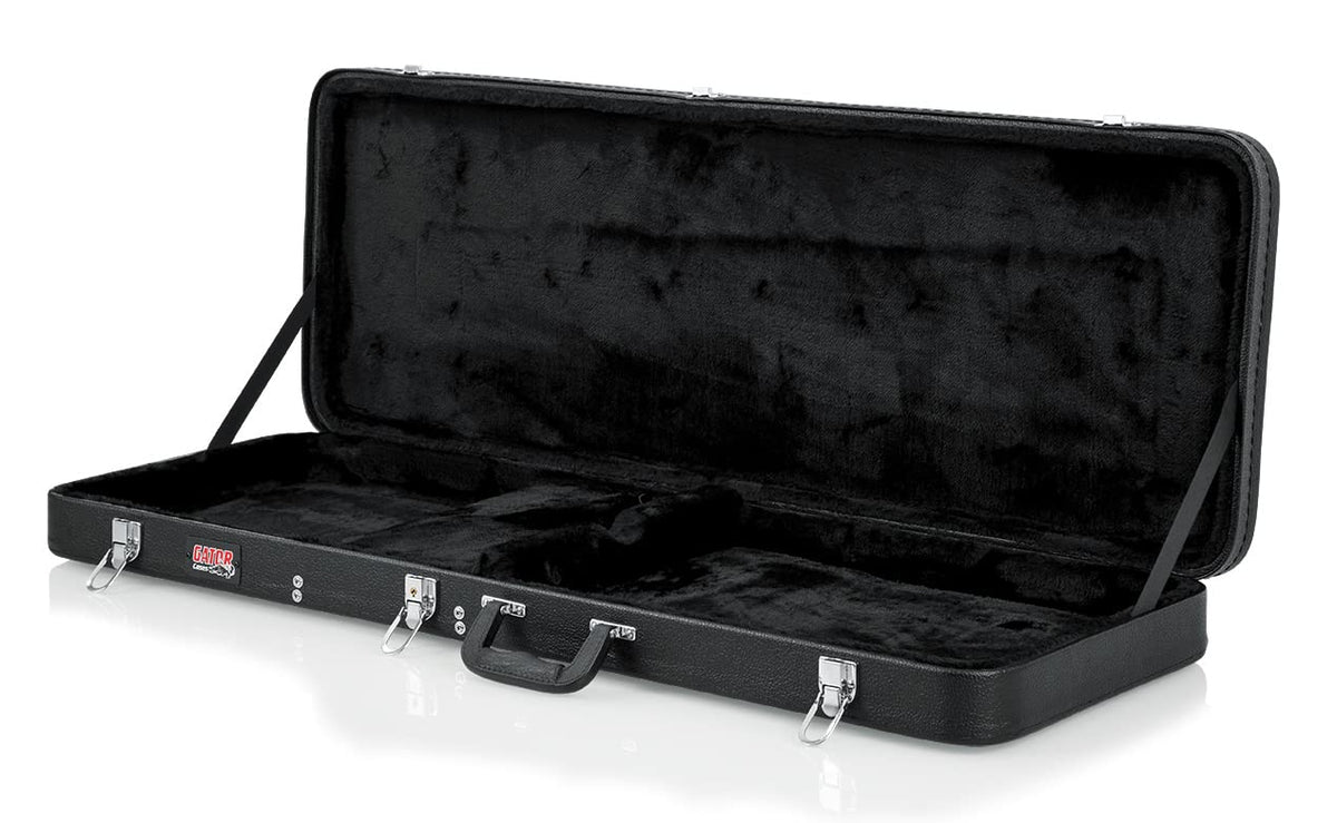 Gator GWE-ELEC-WIDE Wood Case for PRS and Wide Body Style Electric Guitars w/ Instrument Cable