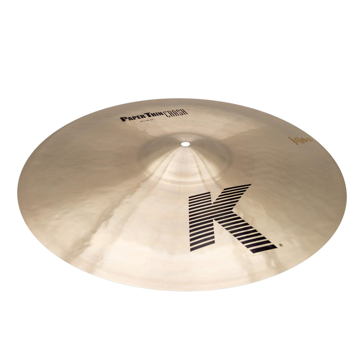 Zildjian K2818 18" K Paper Thin Crash Cymbal w/ Drumstick Bag