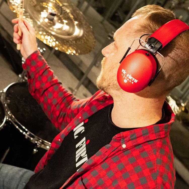 Vic Firth Bluetooth Isolation Headphones - Red w/ Practice Tips