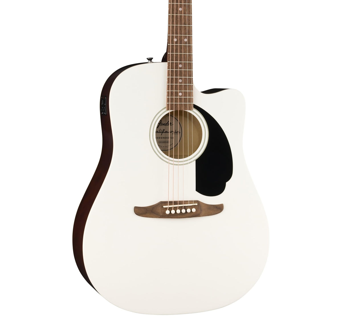 Fender California Redondo CE Dreadnought Acoustic-Electric Guitar - White w/ Gig Bag