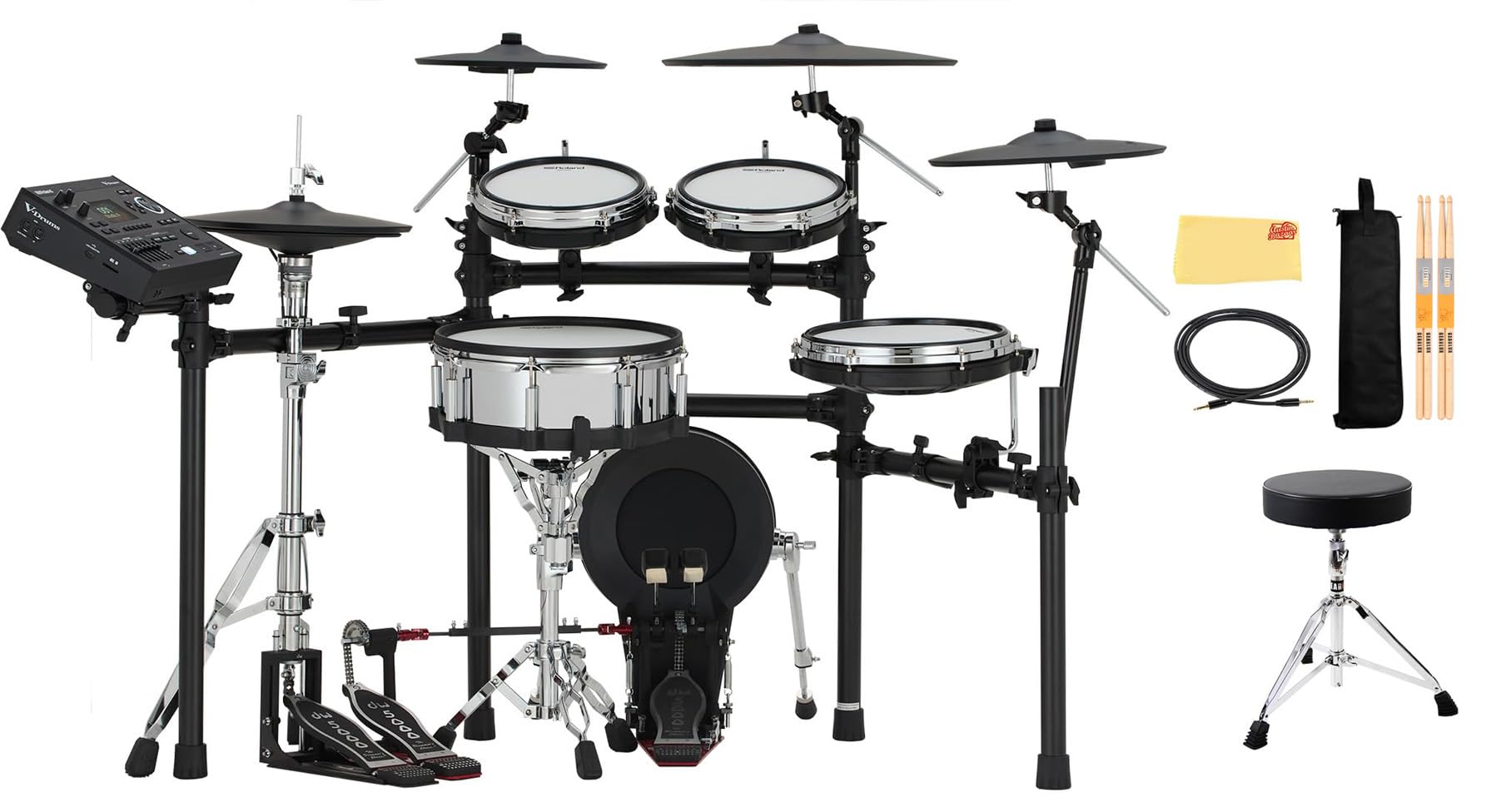 Roland TD516 V-Drums Electronic Drum Kit w/ Drum Throne