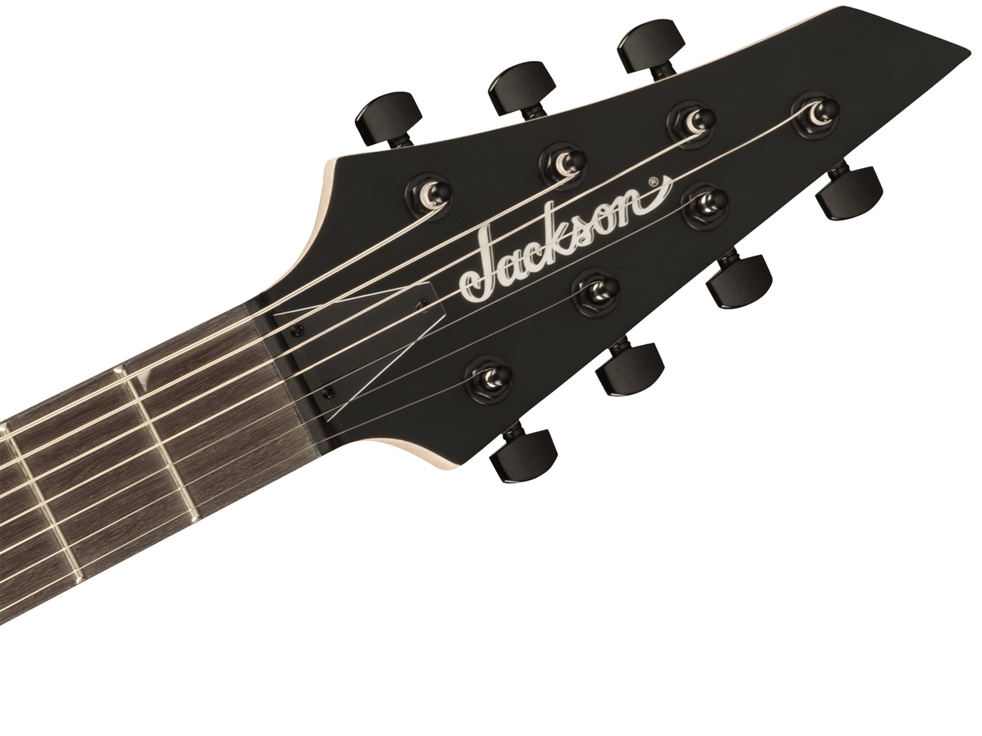 Jackson JS Series Rhoads JS22-7 RR HT 7-String Electric Guitar - Satin Black w/ Instrument Cable