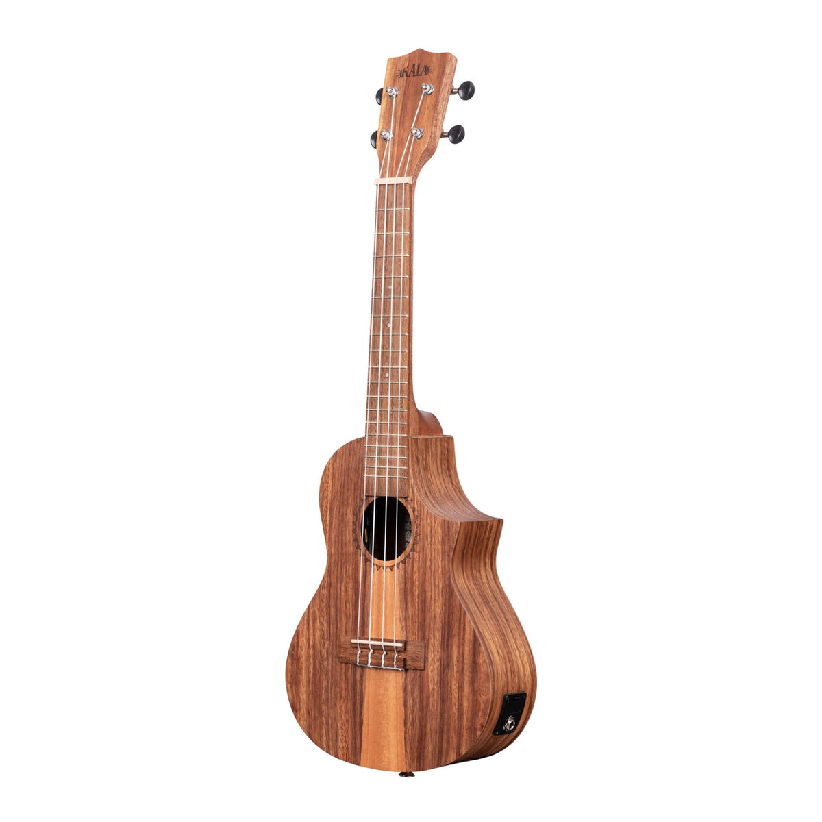 Kala KA-TK-C-CE Teak Tri-Top Concert Acoustic-Electric Ukulele