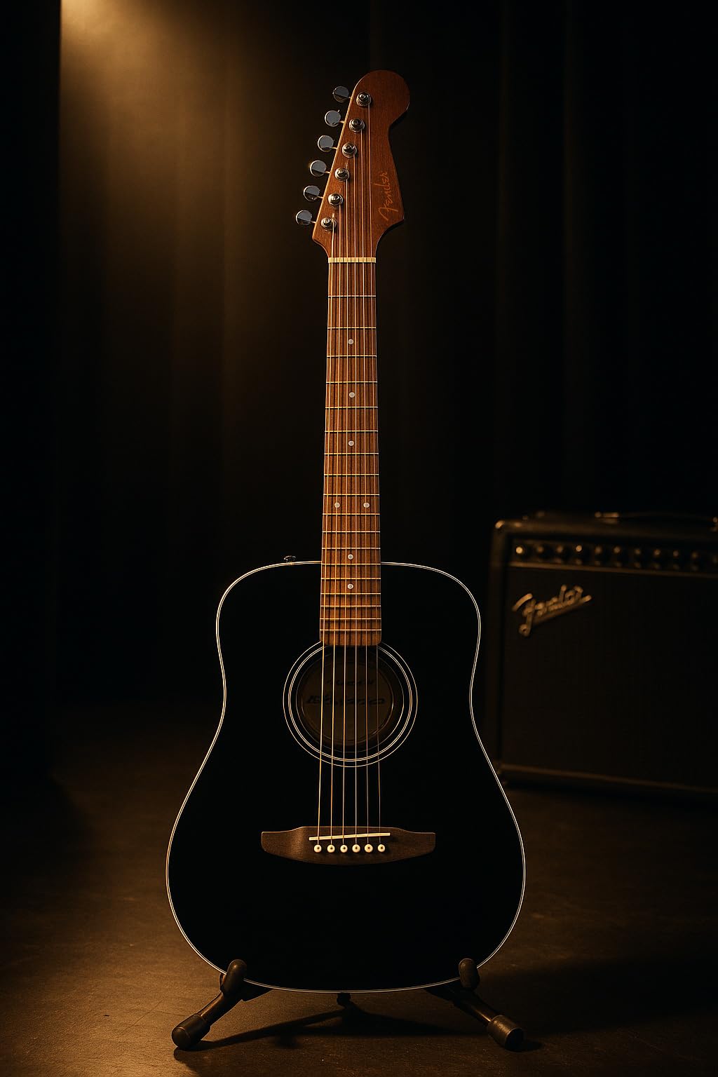 Fender California Standard Redondo Mini 3/4-Size Kids Acoustic Guitar - Black