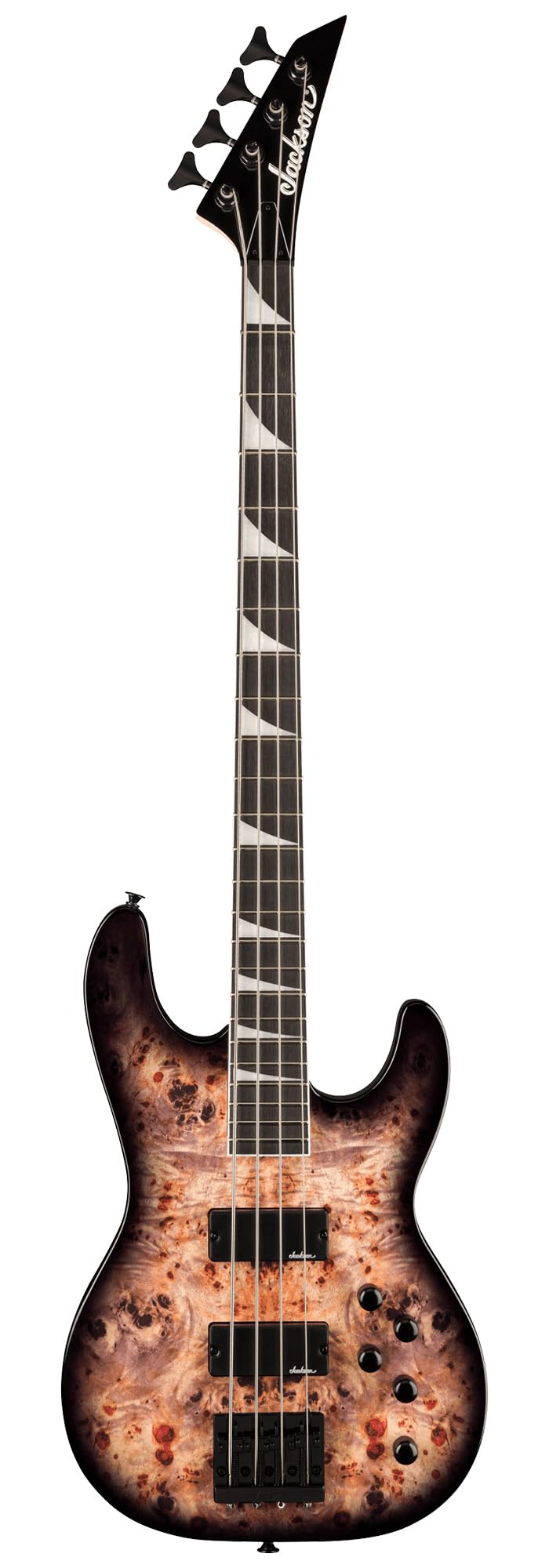 Jackson JS Series Concert Bass CB JS3P Bass Guitar - Transparent Black Burst w/ Instrument Cable