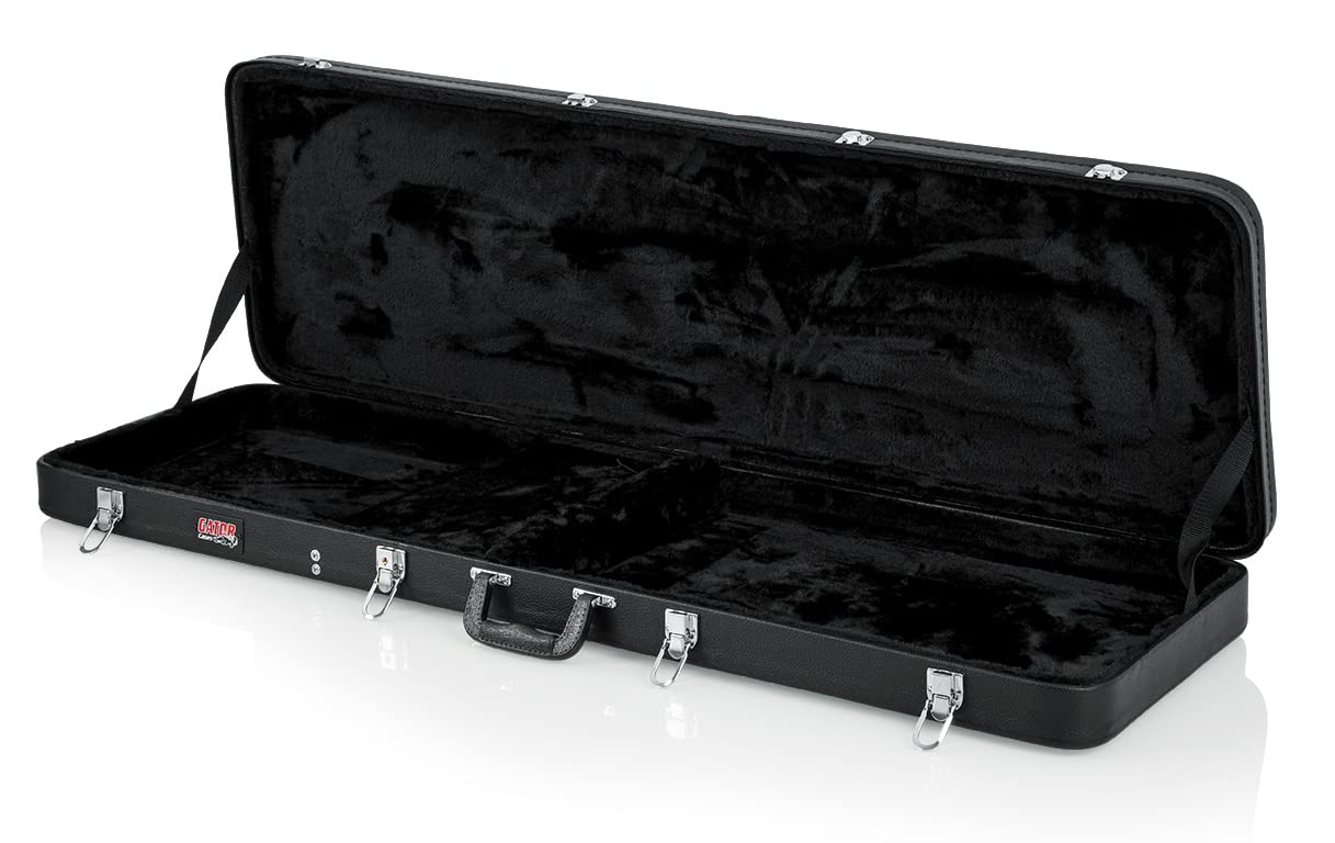 Gator GWE-BASS Wood Case for Bass Guitars w/ Instrument Cable