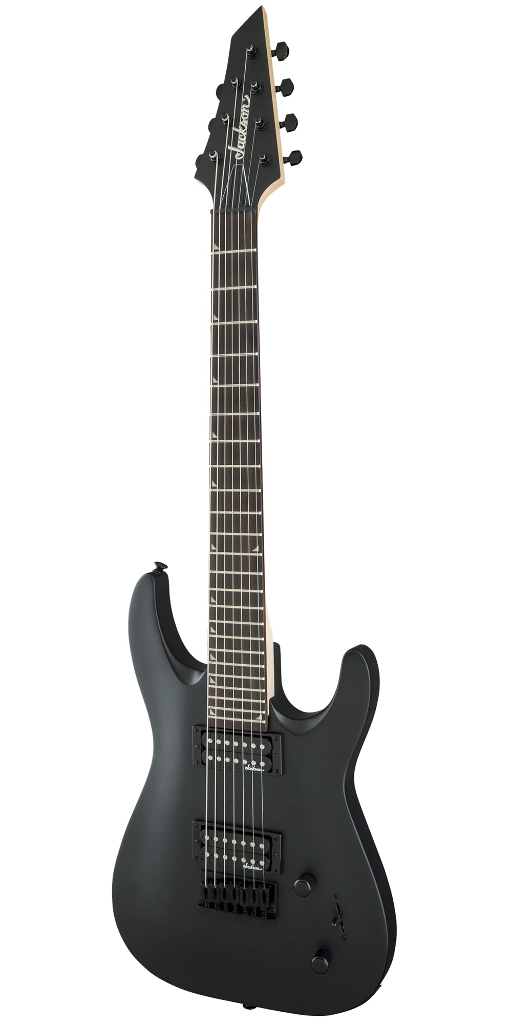 Jackson JS Series Dinky Arch Top JS22-7 DKA HT Electric Guitar - Satin Black w/ Instrument Cable