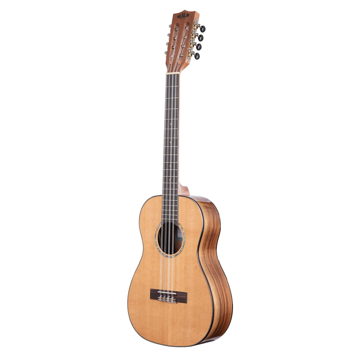 Kala KA-SCAC-B8 Gloss Solid Cedar Top Acacia 8-String Baritone Ukulele