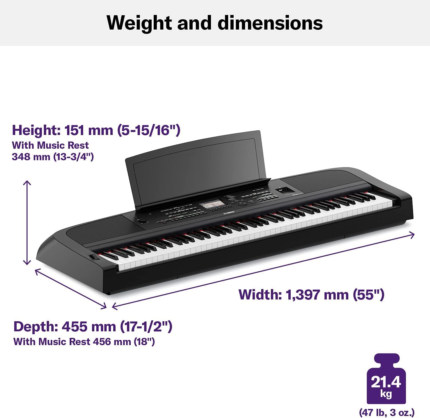 Yamaha DGX-670 88-Key Digital Piano - Black