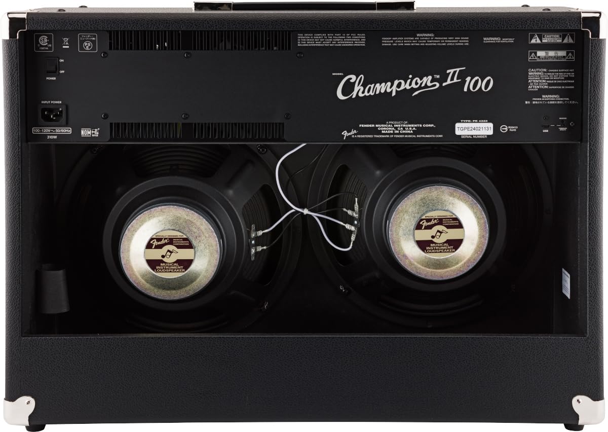 Fender Champion II 100-Watt Guitar Combo Amplifier w/ Instrument Cable