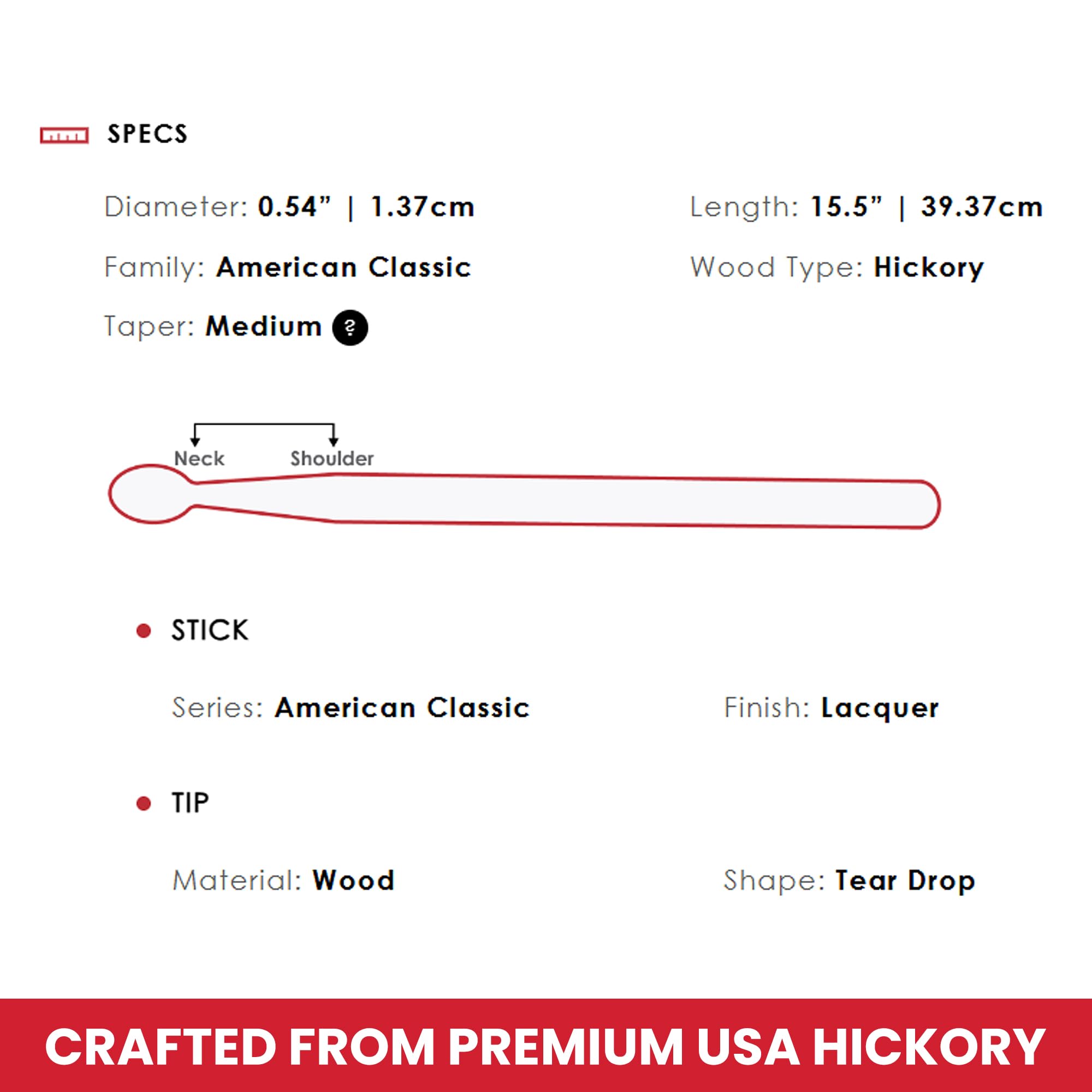 Vic Firth American Classic 7A Drumsticks - 3 Pairs